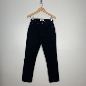 Reformation Julia High Cigarette Jean Destroyed Black